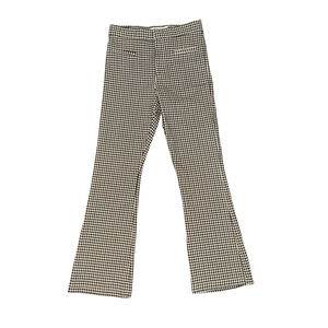 Girls Zara Pants Size 13-14 Black White plaid Checkered Flare 90s y2k